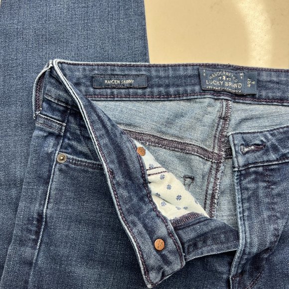 Lucky Brand Hayden Jeans - 4/27 A - Skinny - Mid-Rise - Dark Rinse - Ankle - Picture 10 of 12